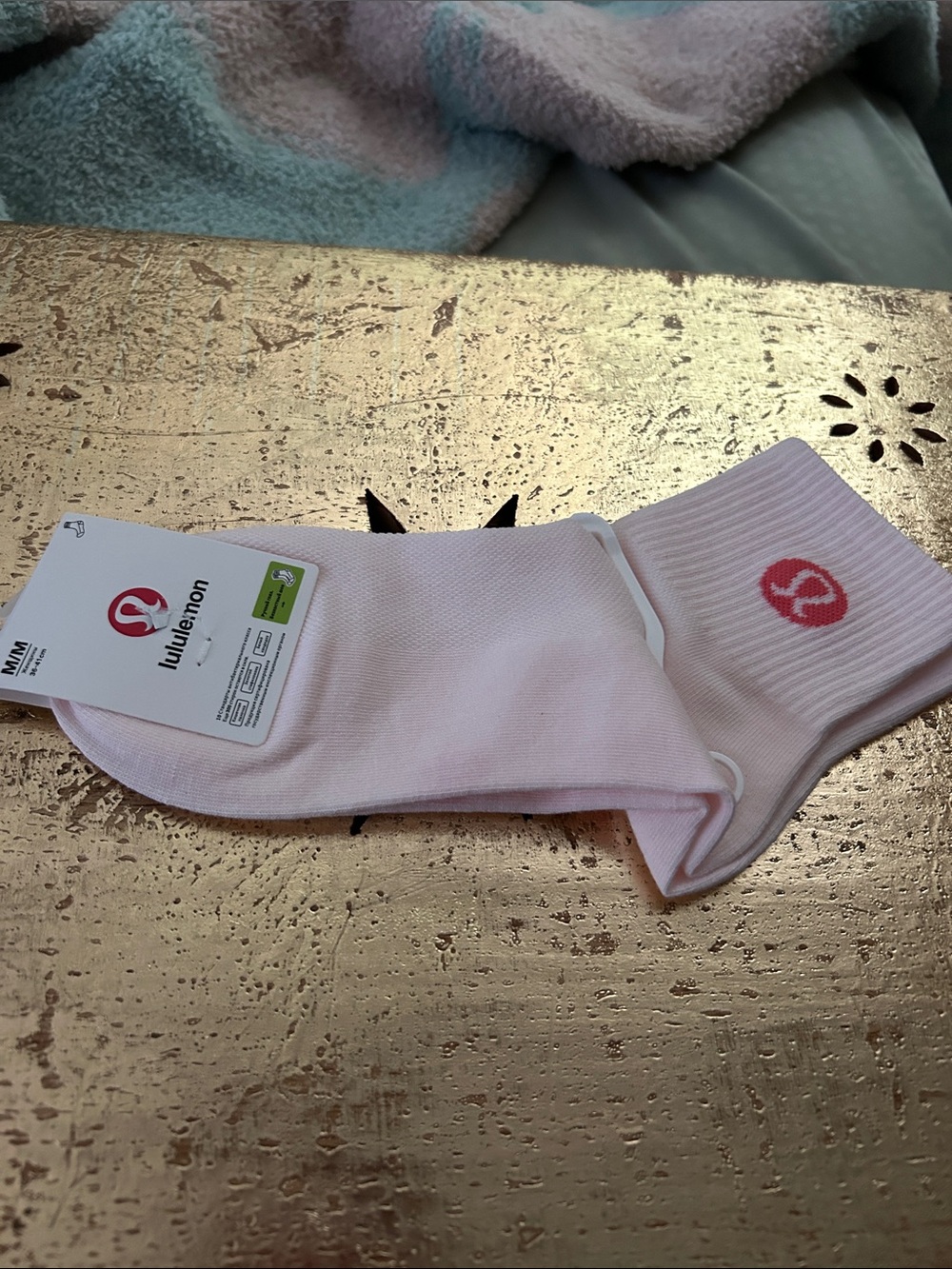 lululemon athletica Women's Pale Pink Athletic Crew Socks